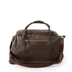 Harvey Leather Carry-On Rolling Duffle Bag | 1 -Grocery Store harvey leather carry on rolling duffle bag c 1