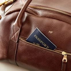 Harvey Leather Overnighter And Travel Pouch Set | 3 -Grocery Store harvey leather overnighter c 1