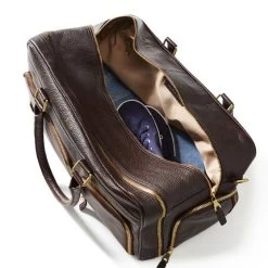 Harvey Leather Zipper Overnighter | 1