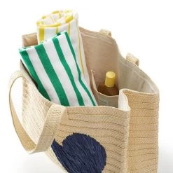 Heart Embroidered Oversized Straw Beach Tote | 2 -Grocery Store heart embroidered oversized straw beach tote 1 c 1