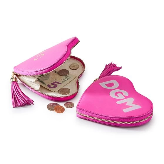 Heart Leather Tassel Zipper Pouch, Printed | 2 5 Heart Leather Tassel Zipper Pouch, Printed | 2 - Image 3