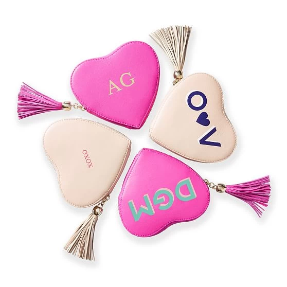 Heart Leather Tassel Zipper Pouch, Printed | 2 6 Heart Leather Tassel Zipper Pouch, Printed | 2 - Image 4