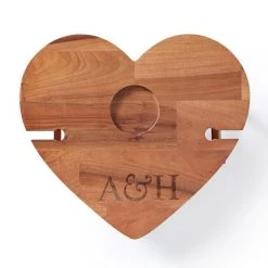 Heart Portable Wine Picnic Table | 1