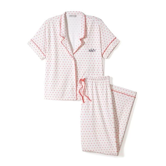 Hearts Short Sleeve Pajama Set | 3 4 Hearts Short Sleeve Pajama Set | 3 - Image 2