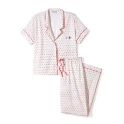 Hearts Short Sleeve Pajama Set | 3 7 Hearts Short Sleeve Pajama Set | 3 -Grocery Store hearts short sleeve pajama set c 2