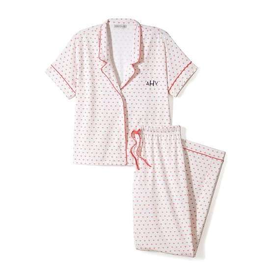 Hearts Short Sleeve Pajama Set | 3 5 Hearts Short Sleeve Pajama Set | 3 - Image 3