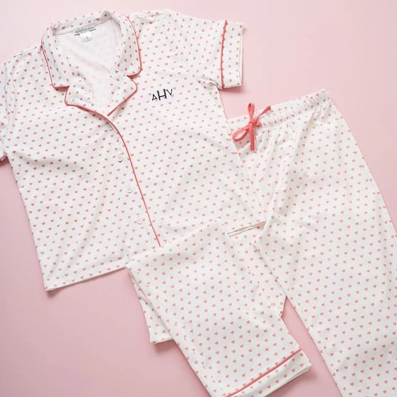 Hearts Short Sleeve Pajama Set | 3 3 Hearts Short Sleeve Pajama Set | 3