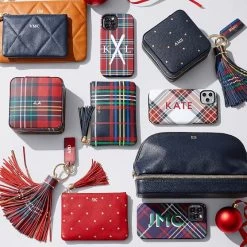 Holiday Small Travel Jewelry Case | 15 -Grocery Store holiday leather tassel zipper pouch c 4