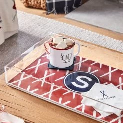 Holiday Patterned Lucite Tray | 6