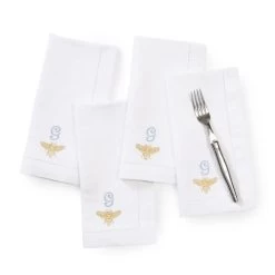 Fall Embroidered Linen Dinner Napkins, Set Of 4 | 1 13 Fall Embroidered Linen Dinner Napkins, Set Of 4 | 1 -Grocery Store img12c 39