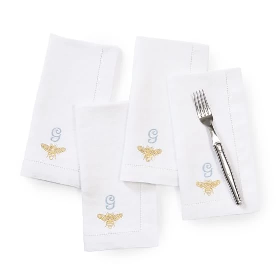Fall Embroidered Linen Dinner Napkins, Set Of 4 | 1 8 Fall Embroidered Linen Dinner Napkins, Set Of 4 | 1 - Image 6