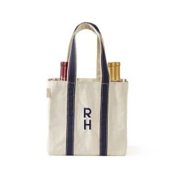 Canvas Four Bottle Wine Tote | 10 -Grocery Store img13c 24