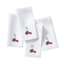 Embroidered Holiday Dinner Napkins, Set Of 4 | 3 -Grocery Store img13c 33