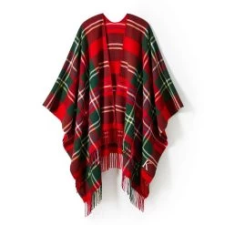 Italian Plaid Poncho | 4 -Grocery Store img15c 14