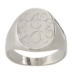 Sarah Chloe Classic Oval Signet Ring | 6 -Grocery Store img15c 6