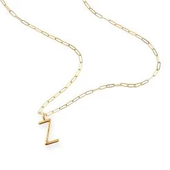 Sarah Chloe Andi Long Link Initial Necklace | 6 -Grocery Store img17c 15