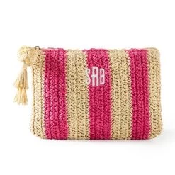 Cabana Stripe Straw Pouch | 3 -Grocery Store img19c 46