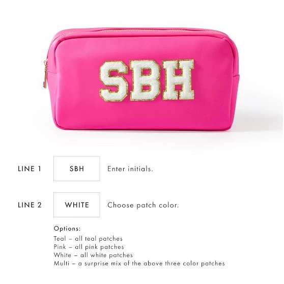 Monogrammed Patch Travel Pouch | 8 8 Monogrammed Patch Travel Pouch | 8 - Image 6