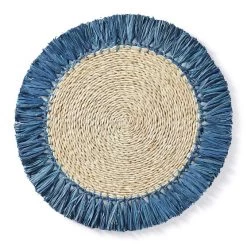 Raffia Fringe Chargers, Set Of 4 | 2 -Grocery Store img1c 4