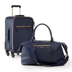 Concourse Vegan Leather Carry-On Luggage And Weekender Set | 3 -Grocery Store img1c 5