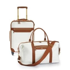 Concourse Vegan Leather Carry-On Luggage And Weekender Set | 3 -Grocery Store img21c