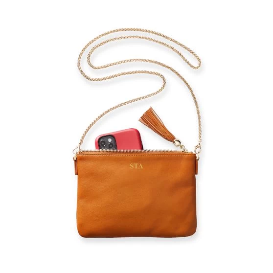 Leather Tassel Zipper Crossbody, Foil Debossed | 4 15 Leather Tassel Zipper Crossbody, Foil Debossed | 4 - Image 13