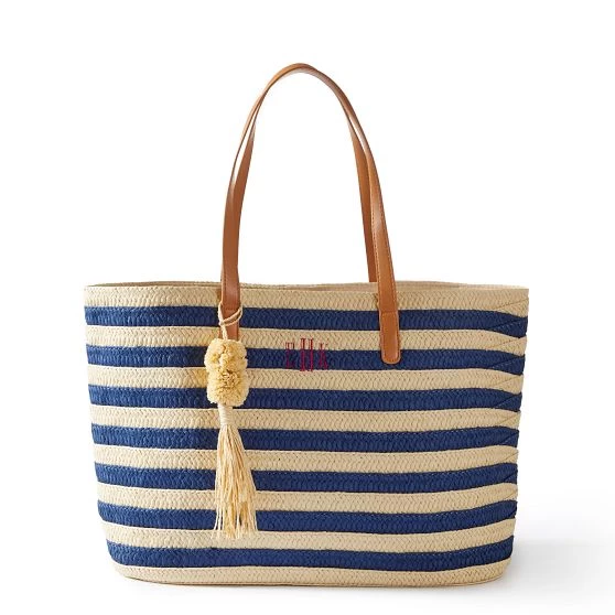Striped Straw Tassel Tote | 3 14 Striped Straw Tassel Tote | 3 - Image 12