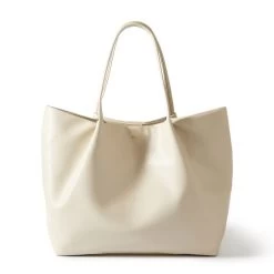 Bella Vegan Leather Ruched Tote | 3 -Grocery Store img28c 3