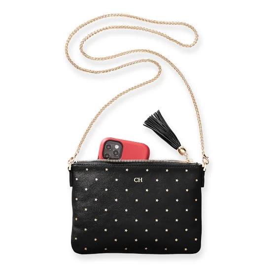 Leather Tassel Zipper Crossbody, Foil Debossed | 4 11 Leather Tassel Zipper Crossbody, Foil Debossed | 4 - Image 9