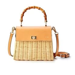 Bamboo Wicker Crossbody Bag | 2 -Grocery Store img30c 2