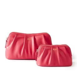 Bella Vegan Leather Ruched Pouch Set | 5 -Grocery Store img30c 3