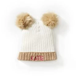 Double Pom Pom Baby Hat | 2 -Grocery Store img31c 18