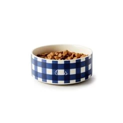 Gingham Ceramic Dog Bowl | 1 -Grocery Store img35c 38