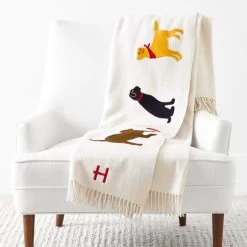 Hand Embroidered Wool Throw | 6 -Grocery Store img36c 28