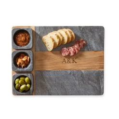 Wood And Marble Appetizer Serving Platter | 2 -Grocery Store img38c 23