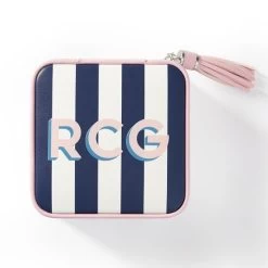 Small Cabana Stripe Travel Jewelry Case, Printed | 4 -Grocery Store img38c 33