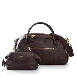 Harvey Leather Overnighter And Travel Pouch Set | 3 -Grocery Store img39c 9