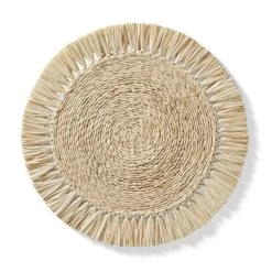 Raffia Fringe Chargers, Set Of 4 | 2 -Grocery Store img42c 2