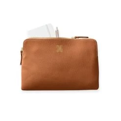 Everyday Italian Leather Zipper Pouch, Foil Debossed | 5 -Grocery Store img42c 33