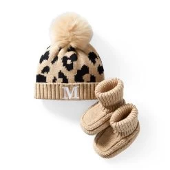 Cotton Cashmere Pom Pom Hat & Bootie Set | 9 -Grocery Store img44c 6