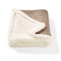 Knit And Sherpa Stroller Blanket | 3 -Grocery Store img47c 26