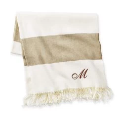 Rugby Stripe Italian Cotton Throw | 1 -Grocery Store img51c 33