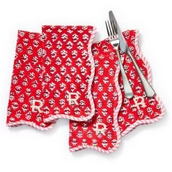 Scalloped Block Print Napkins, Set Of 4 | 8 -Grocery Store img53c 20