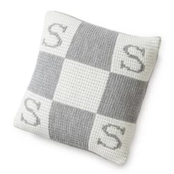 Initial Block Knit Pillow | 5 -Grocery Store img59c 12
