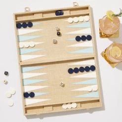 Raffia Backgammon Game Set | 2 14 Raffia Backgammon Game Set | 2 -Grocery Store img5c 44