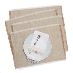 Fringe Cotton Linen Placemat, Set Of 4 | 1 -Grocery Store img5c 56