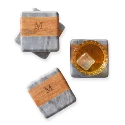 Wood And Marble Coasters | 4 -Grocery Store img63c 24