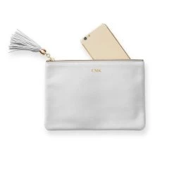 Leather Tassel Zipper Pouch, Foil Debossed | 26 -Grocery Store img63c 6
