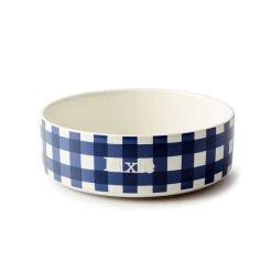 Gingham Ceramic Dog Bowl | 1 -Grocery Store img65c 21