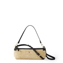 Raffia And Leather Baguette Bag | 2 -Grocery Store img65c